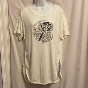 Women’s TeeShirt XL/TG # 10TREE high-low hem -W- 9In side slit. Back Length 32 “